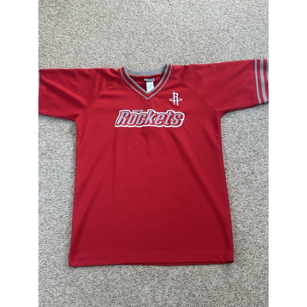 Houston Rockets NBA Basketball Shirt Women's Size XL(20) Olajuwon Drexler Malone